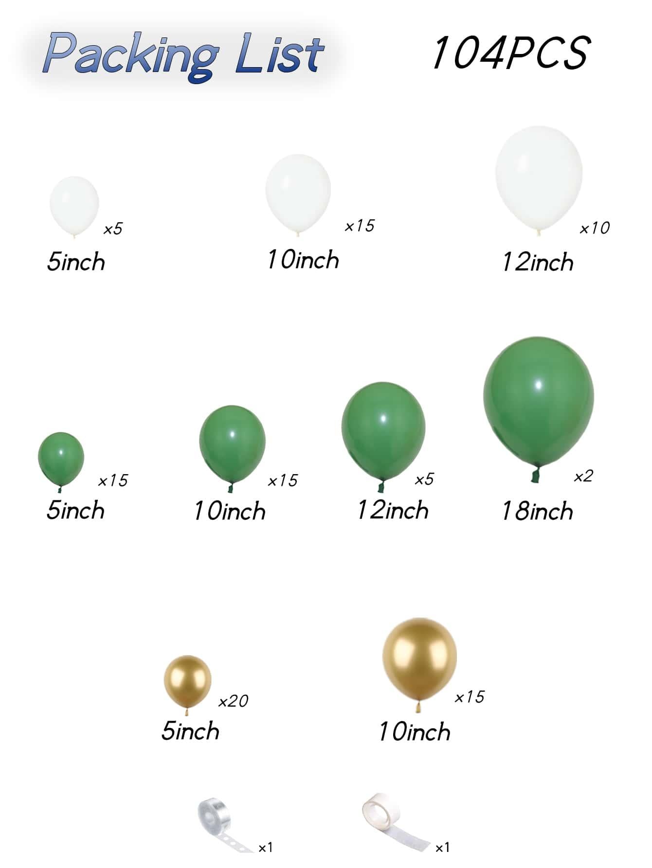 104pcs Party Decorative Balloon Garland - Decotree.co Online Shop