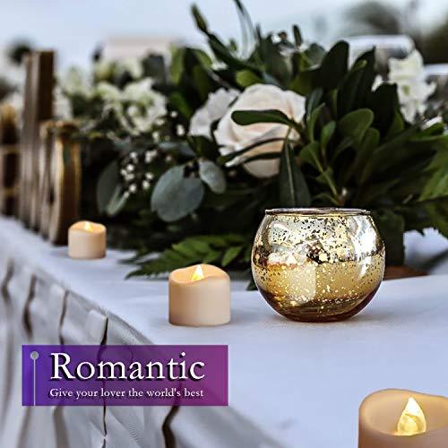12 pcs Realistic and Bright Flickering Battery Operated Flameless LED Tea Lights - Decotree.co Online Shop