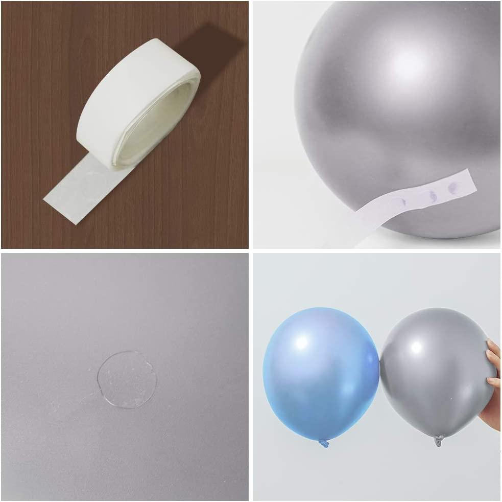 155PCS 18In 12In 5In Metallic Sliver Macaron Blue White Balloon Arch Garland For Festival Picnic Family Engagement, Wedding, Birthday Party - Decotree.co Online Shop