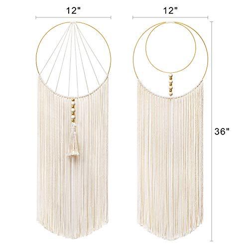 2Pcs Macrame Wall Hanging Woven Wall Decorations for Bedroom Living Room Dorm - Decotree.co Online Shop