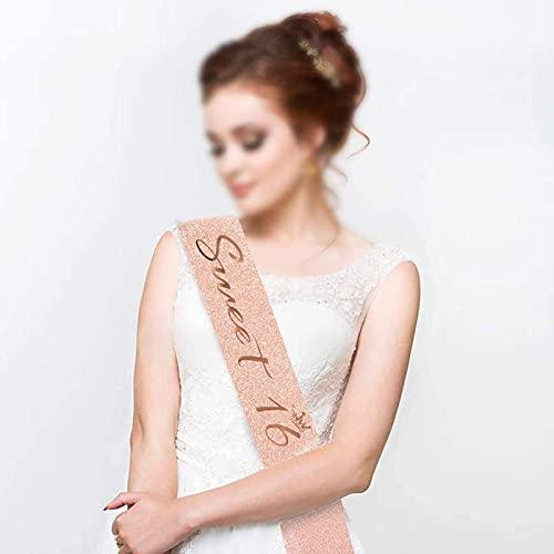 16th Birthday Sash and Tiara for Girls, Sweet Sixteen Birthday Sash Crown 16 & Fabulous Sash and Tiara for Girls, 16th Birthday Gifts for Happy 16th Birthday Party Favor Supplies - Decotree.co Online Shop