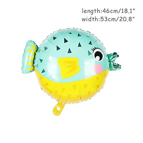 44pcs Under Sea Ocean World Balloons Blue Number Balloon Sea Party Theme Kids Happy Birthday Party Decoration - Decotree.co Online Shop