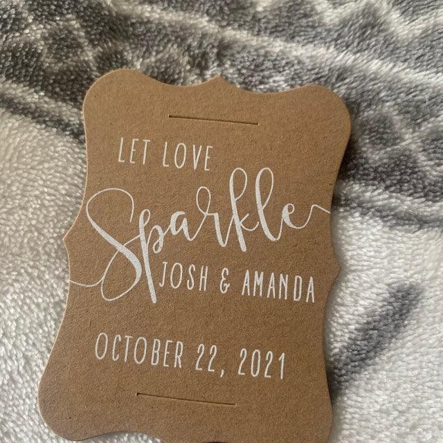 50 Sets Wedding Sparkler Tag, Sparkler Sleeves, Custom Sparkler Tags, Unique Sparkler Tags, Sparkler Send Off - Decotree.co Online Shop