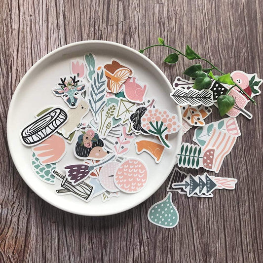 50PCS Scrapbook Stickers,Decorative Masking Cardstock Stickers for Personalize Laptop - Decotree.co Online Shop