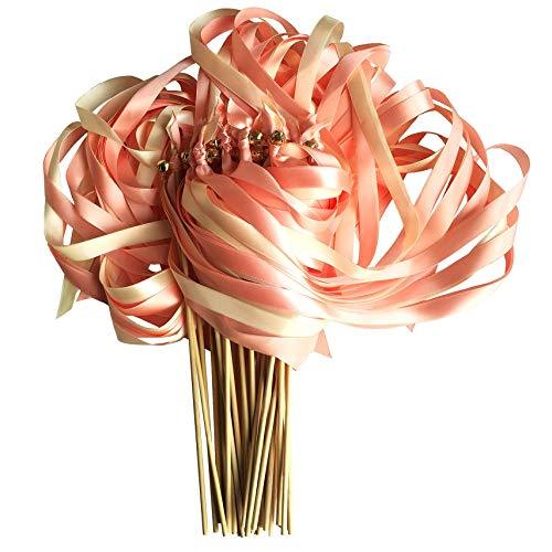 25 Pack Wedding Ribbon Wands with Triple Ribbon and Bell –   Online Shop