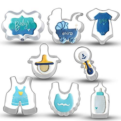 Baby Shower Cookie Cutter Set - 8 Piece Stainless Steel Cutters