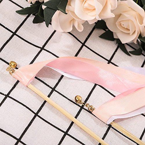 25 Pack Ribbon Wands Chromatic Silk Ribbon with Bells - Decotree.co Online Shop