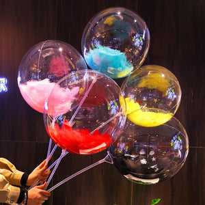 70cm Wedding Birthday Party Big Latex Stuffing Clear Balloons Foil Balloons Holder Sticks - Decotree.co Online Shop