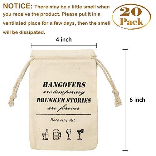 Bachelorette Hangover Kit Bags, Cotton Wedding Survival Recovery Kit Bags Bridal Shower Bachelorette Party Favor Gift Decoration - Decotree.co Online Shop