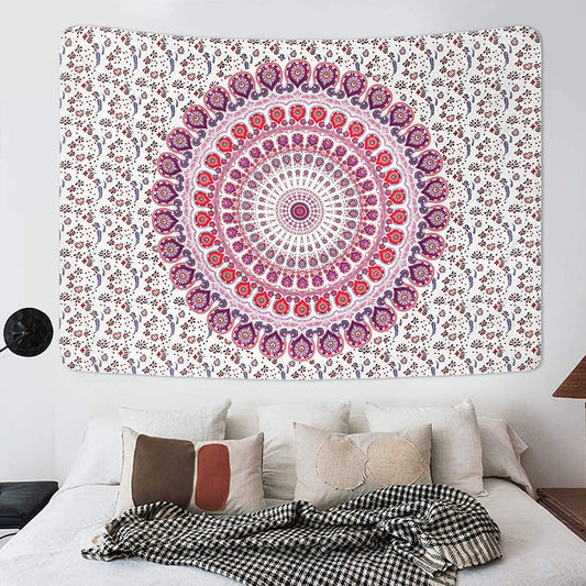 Bohemian Mandala Tapestry Hippie Tapestries Psychedelic Peacock Boho Tapestry Wall Hanging for Bedroom - Decotree.co Online Shop
