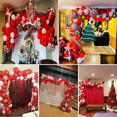 Christmas Balloon Garland Arch kit 144 Pieces with Christmas Red White Candy Balloons Gift Box Balloons - Decotree.co Online Shop