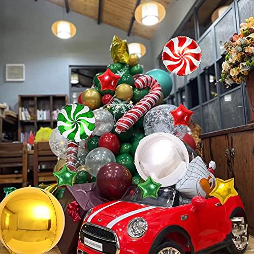 Christmas Confetti Balloon Garland Kit Garland Arch 135 pcs Colorful Party Balloons for New Year Party Decoration Supplies (Red Green Gold) - Decotree.co Online Shop