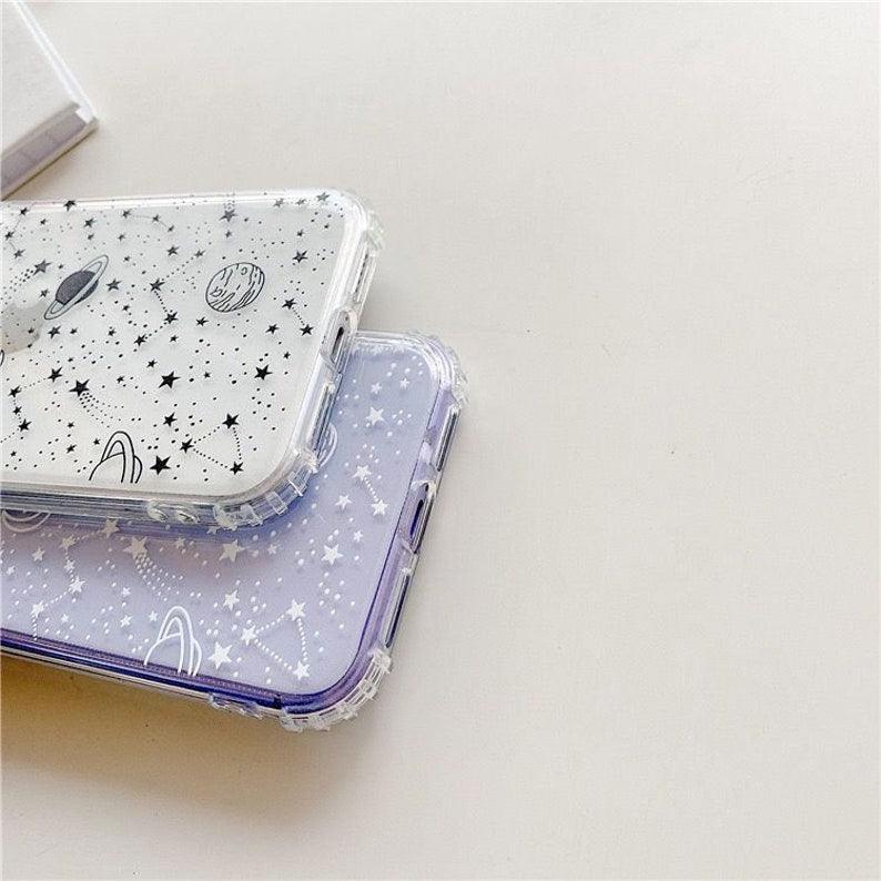 Clear Space iPhone 13 12 11 Pro Max case iPhone 13 12 mini case iPhone XR case iPhone XS Max Case iPhone 7 8 Plus - Decotree.co Online Shop