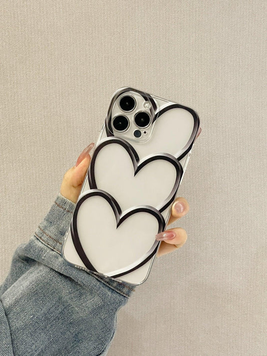 Heart Pattern Phone Case With Lanyard - Decotree.co Online Shop