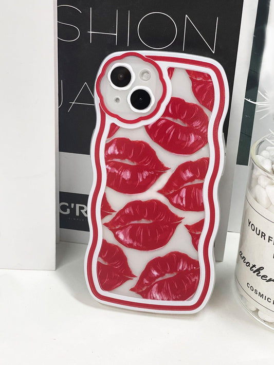 Lip Print Clear Phone Case - Decotree.co Online Shop