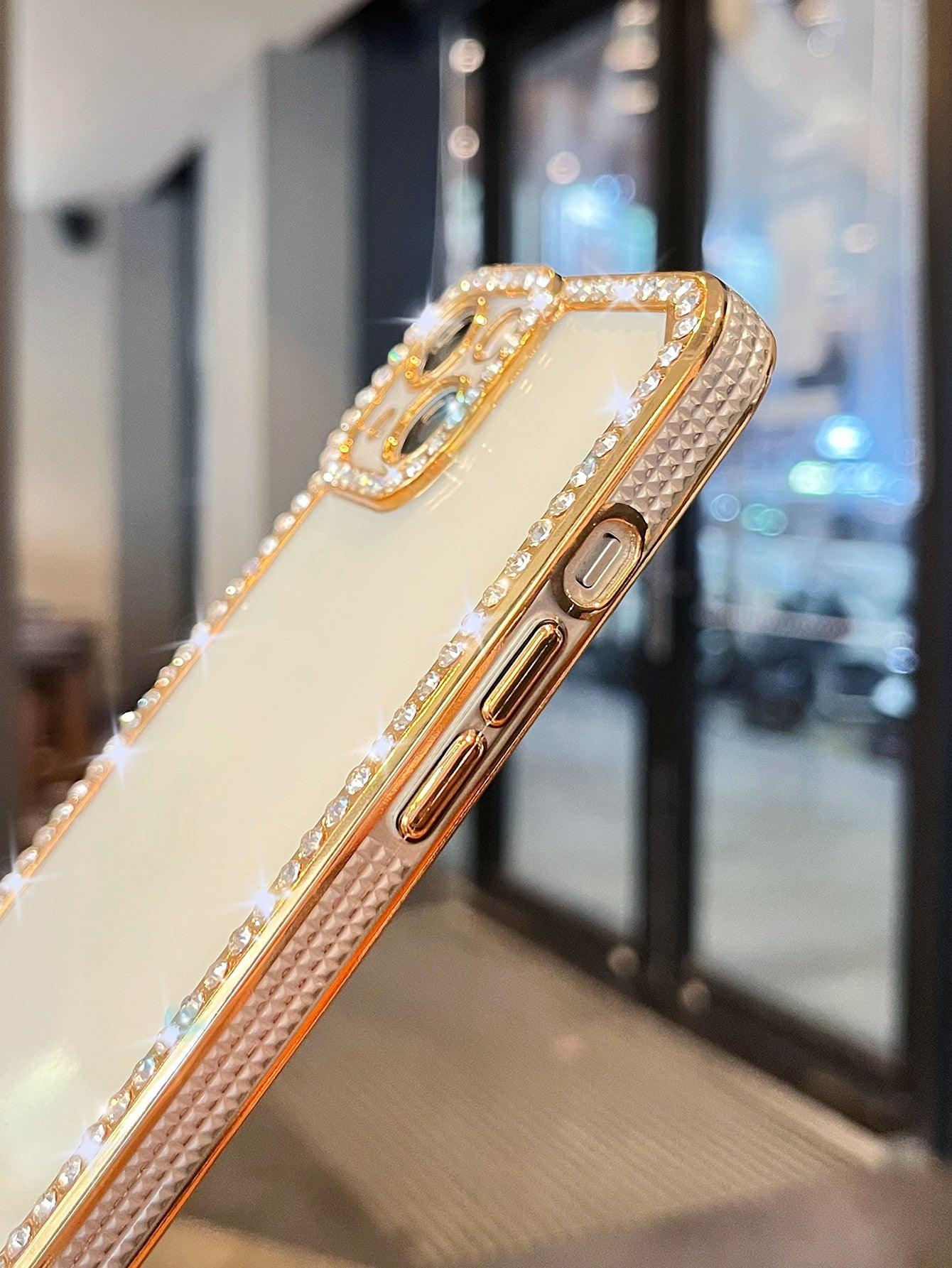 Rhinestone Decor Clear Phone Case - Decotree.co Online Shop