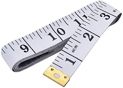 Soft Tape Measure Double Scale Body Sewing Flexible Ruler for Weight Loss Measurement Sewing Tailor Craft Vinyl Ruler 60-inch(White) - Decotree.co Online Shop