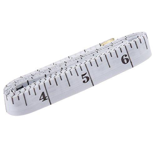 Soft Tape Measure Double Scale Body Sewing Flexible Ruler for Weight Loss Measurement Sewing Tailor Craft Vinyl Ruler 60-inch(White) - Decotree.co Online Shop