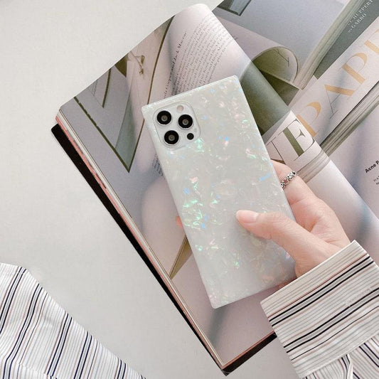 Square Seashell Texture iPhone 13 12 11 Pro Max case iPhone 13 12 mini case iPhone XR case iPhone XS Max Case iPhone 8 Plus - Decotree.co Online Shop