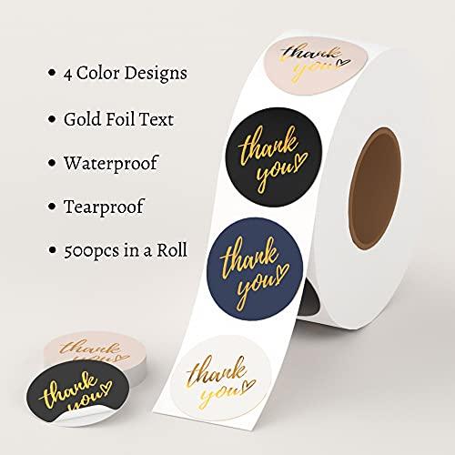 Thank You Stickers Roll | Simple and Sincere | 1.5 inch | Waterproof | 500 Labels for Small Business, Packaging - Decotree.co Online Shop