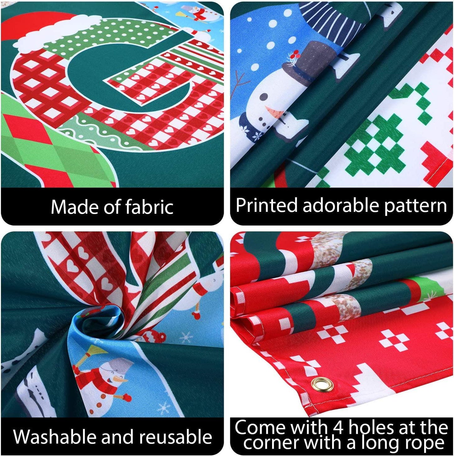 Ugly Sweater Party Supplies Large Fabric Red and Green Ugly Xmas Sweater Party Backdrop for Ugly Sweater - Decotree.co Online Shop
