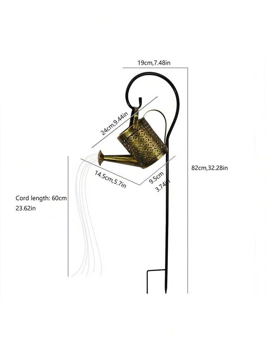 Garden LED Copper Wire Firework Light Watering Can with Light