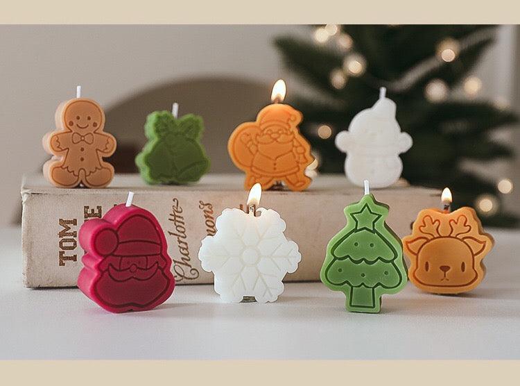 4PCS Christmas Fragrance Candle Gift Box ,Santa Claus Snowflake Elk Bell Shape Candles For Christmas Decorations Gifts - Decotree.co Online Shop