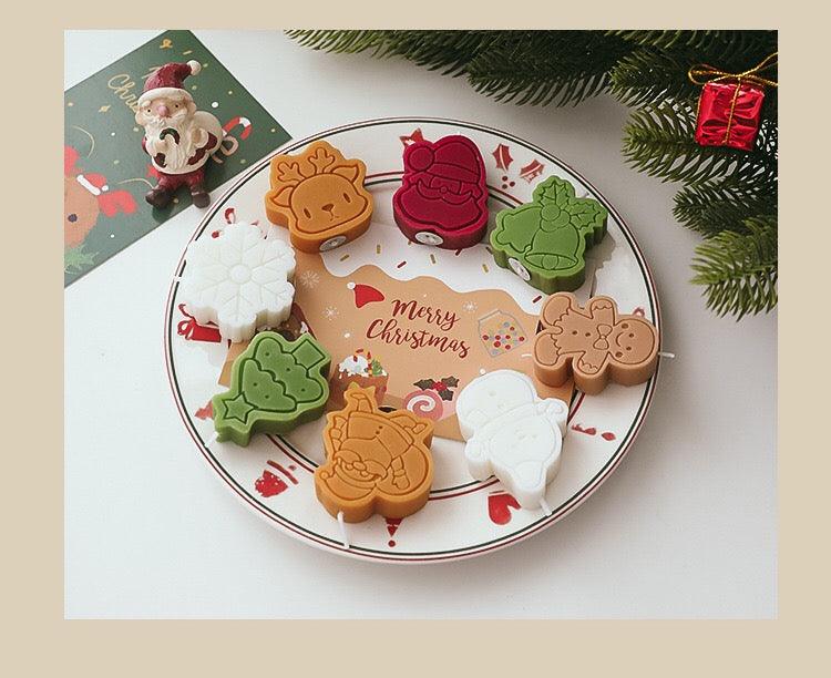 4PCS Christmas Fragrance Candle Gift Box ,Santa Claus Snowflake Elk Bell Shape Candles For Christmas Decorations Gifts - Decotree.co Online Shop
