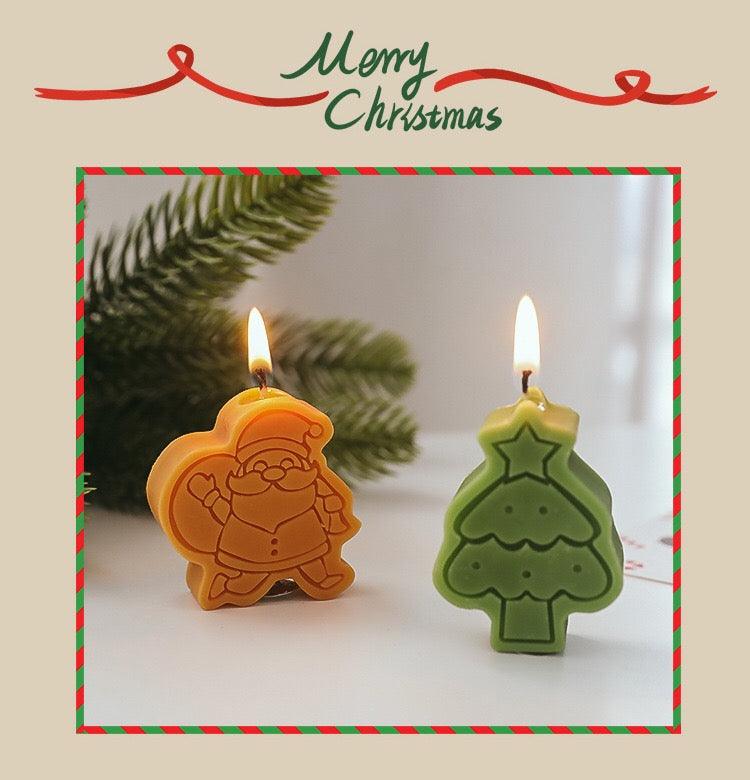 4PCS Christmas Fragrance Candle Gift Box ,Santa Claus Snowflake Elk Bell Shape Candles For Christmas Decorations Gifts - Decotree.co Online Shop