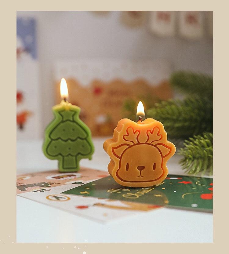 4PCS Christmas Fragrance Candle Gift Box ,Santa Claus Snowflake Elk Bell Shape Candles For Christmas Decorations Gifts - Decotree.co Online Shop
