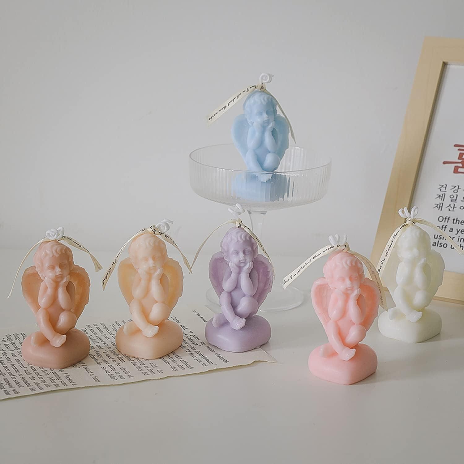 Set of 8 Cute Angel Shaped Scented Candles,50G Aroma Soy Wax Decorative Candles, Handmade Aesthetic Candles for Table Decorations,Photo Prop Birthday Gifts - Decotree.co Online Shop