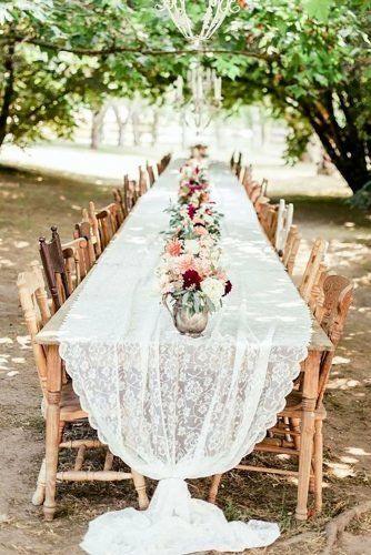 60 X120 Inch Classic White Wedding Lace Tablecloth Lace for Rustic Wedding Reception Decor - Decotree.co Online Shop