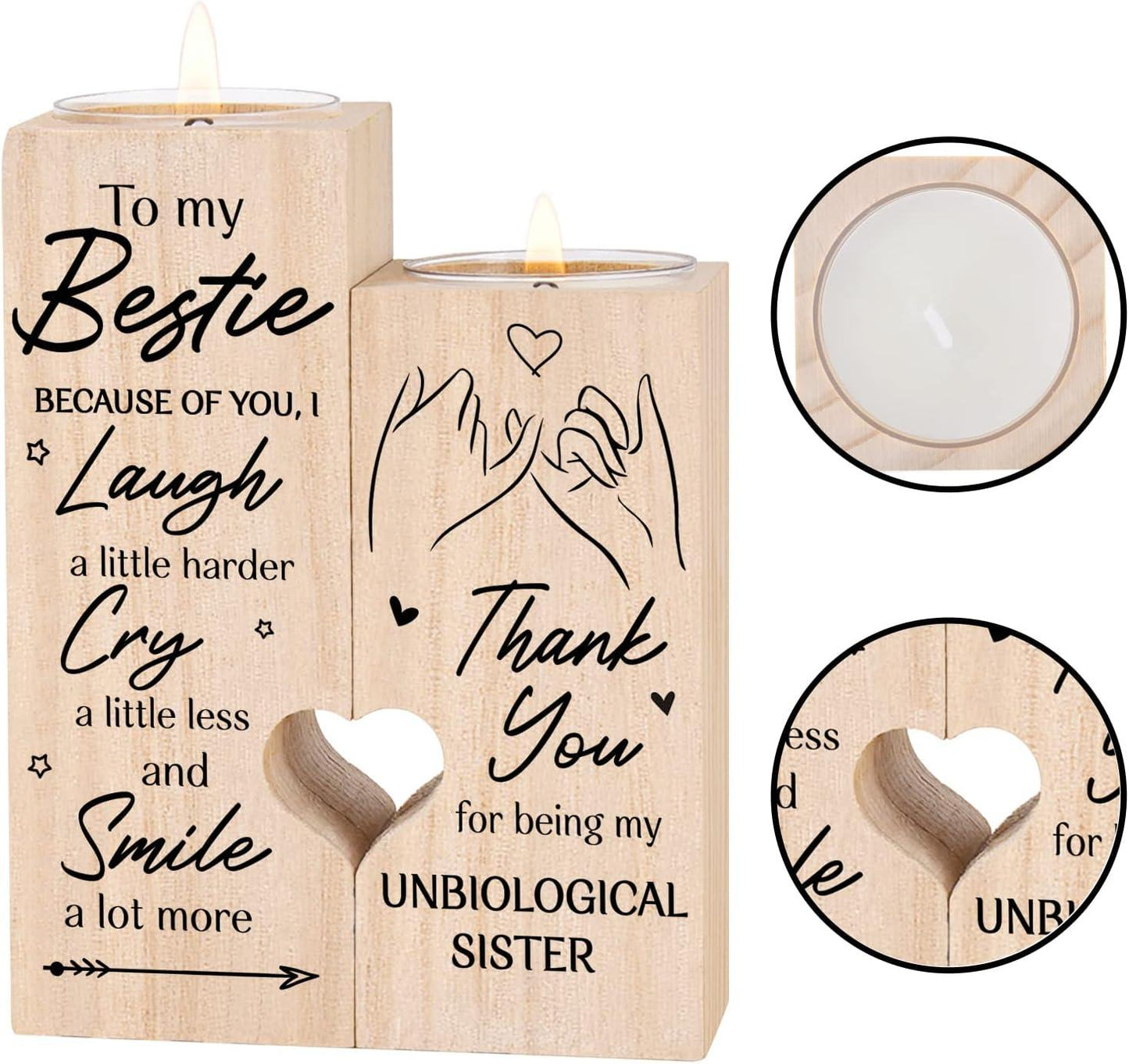 Gifts for Women, Best Friend Birthday Gifts, Candlestick Holders - Friendship Gifts, Birthday Gifts for Women - Decotree.co Online Shop