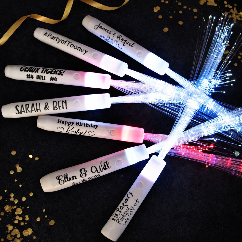 Lighted Fiber Optic Wands  for Wedding Send-off, Anniversary Celebrations