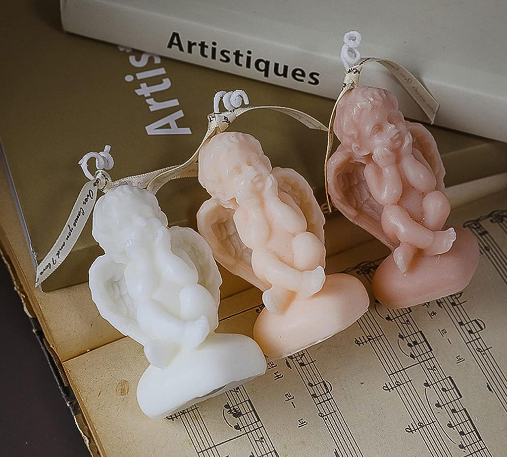 Set of 8 Cute Angel Shaped Scented Candles,50G Aroma Soy Wax Decorative Candles, Handmade Aesthetic Candles for Table Decorations,Photo Prop Birthday Gifts - Decotree.co Online Shop