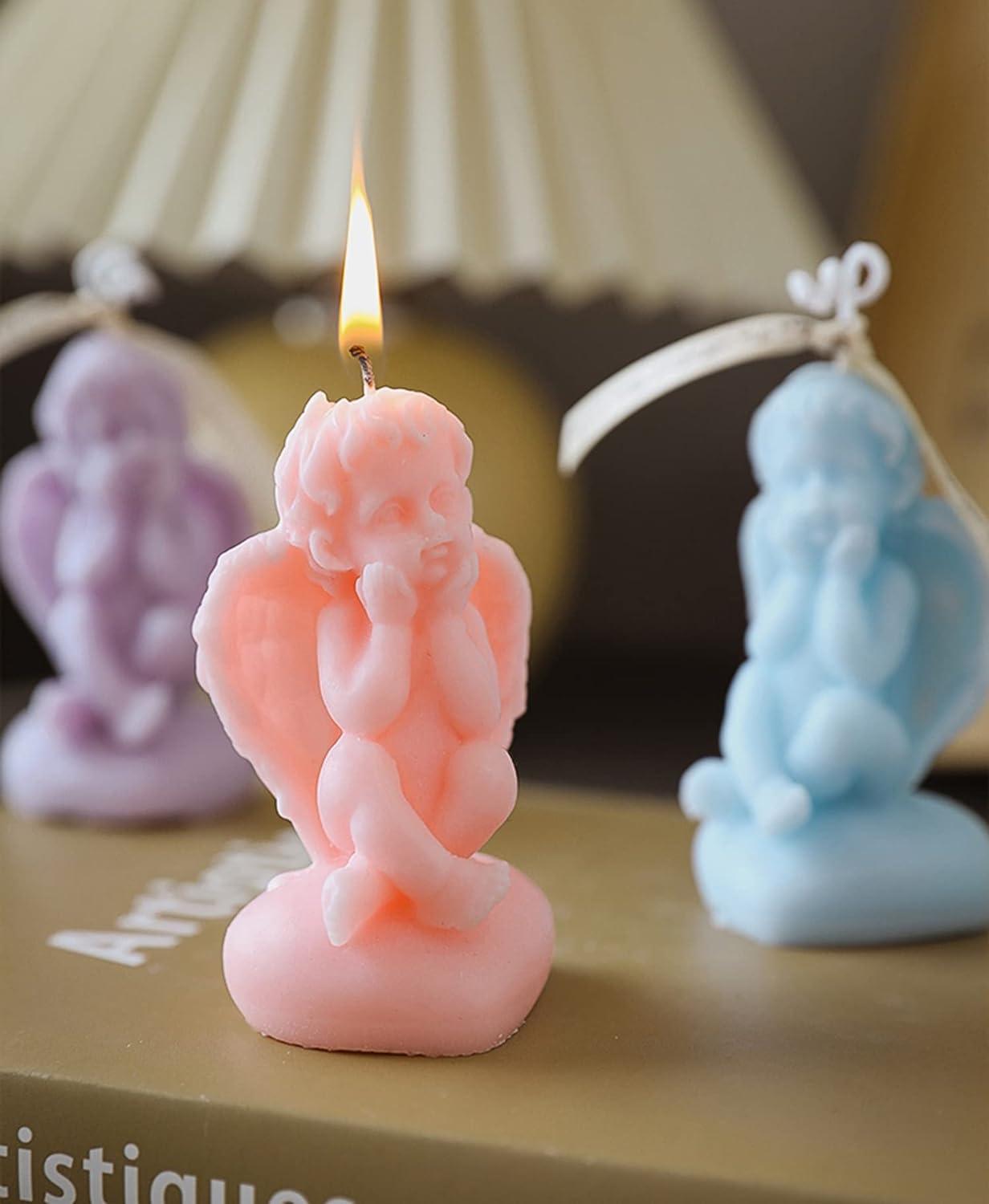 Set of 8 Cute Angel Shaped Scented Candles,50G Aroma Soy Wax Decorative Candles, Handmade Aesthetic Candles for Table Decorations,Photo Prop Birthday Gifts - Decotree.co Online Shop