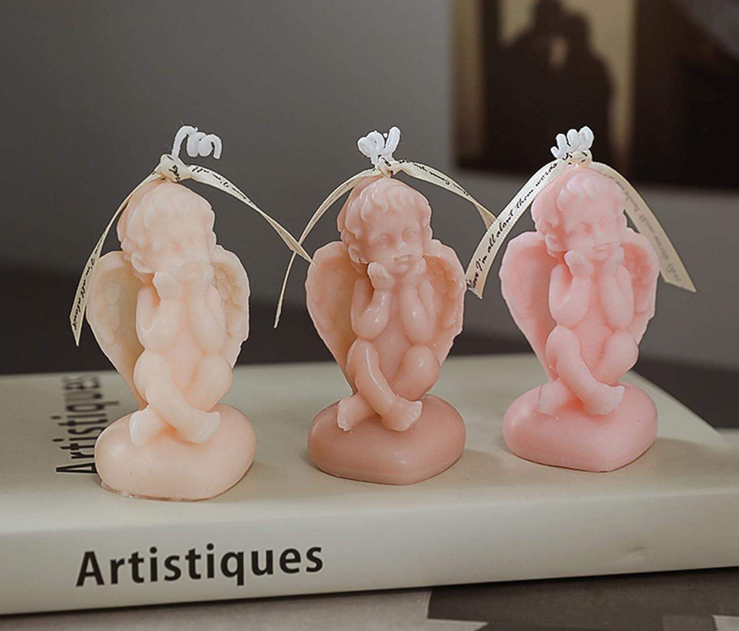 Set of 8 Cute Angel Shaped Scented Candles,50G Aroma Soy Wax Decorative Candles, Handmade Aesthetic Candles for Table Decorations,Photo Prop Birthday Gifts - Decotree.co Online Shop