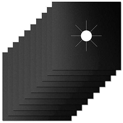 0.3mm Stove Burner Covers Black, 10 Pack Nonstick Gas Range Protectors Liners - Decotree.co Online Shop