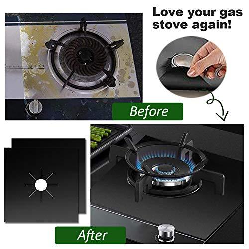 0.3mm Stove Burner Covers Black, 10 Pack Nonstick Gas Range Protectors Liners - Decotree.co Online Shop