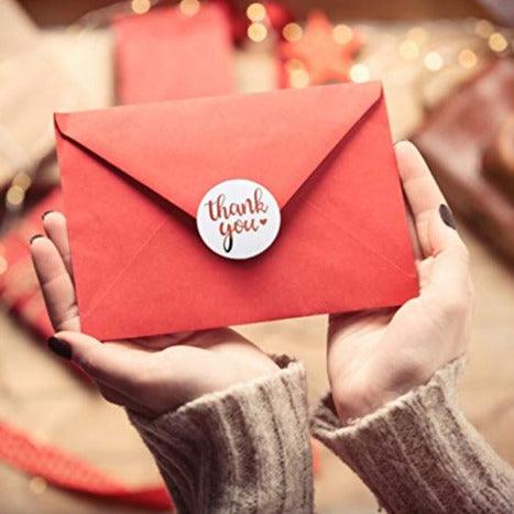 1.5 Inch Thank You Stickers Roll, 500 Pcs Rose Gold Thank You Stickers Lables - Decotree.co Online Shop