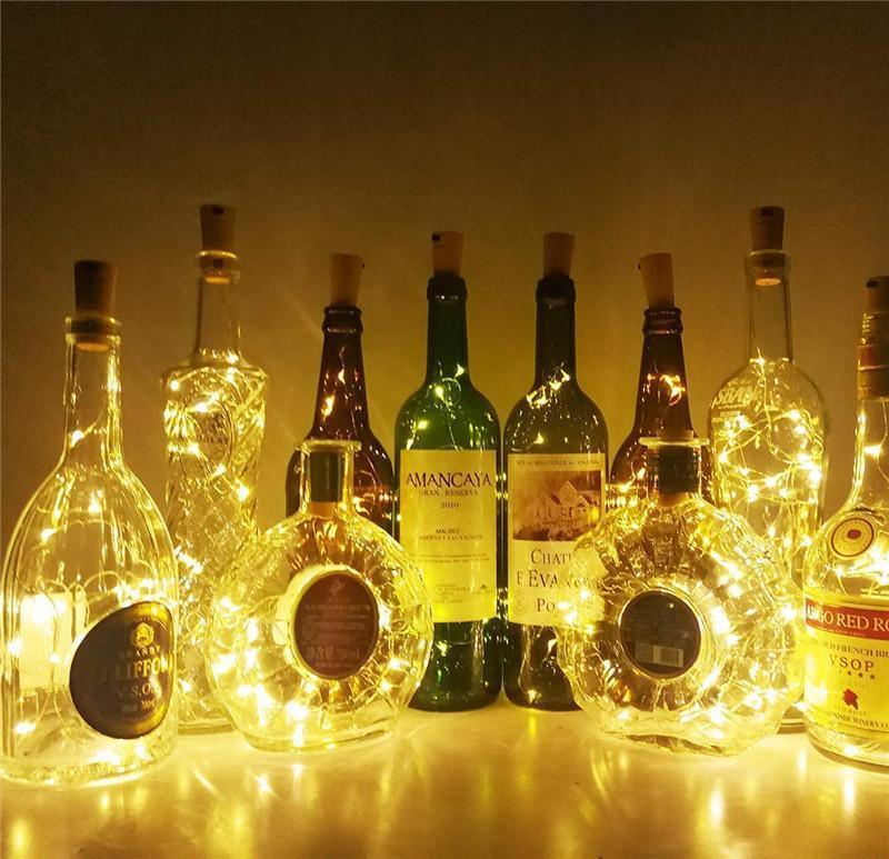 10 LED/ 40 Inches Battery Operated Cork Shape Copper Wire Colorful Fairy Mini String Lights - Decotree.co Online Shop