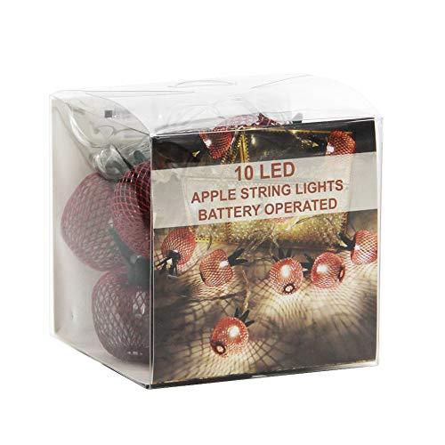 10 LED Apple String Lights Metal Mesh Battery Operated Fairy String Lights for Bedroom Wedding Indoor Outdoor Home Party - Decotree.co Online Shop