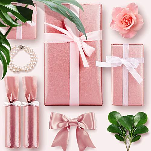 100 Sheets Rose Gold Metallic Gift Wrapping Paper for Kitchen, Weddings, Birthday Party - Decotree.co Online Shop