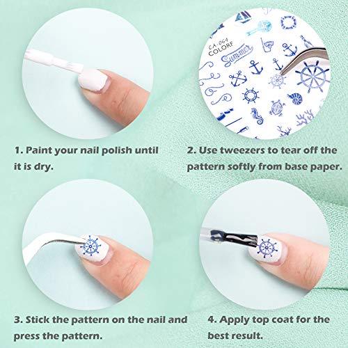 1000+ Mixed Nail Art Stickers 3D Self-Adhesive Leaves Stickers - Decotree.co Online Shop