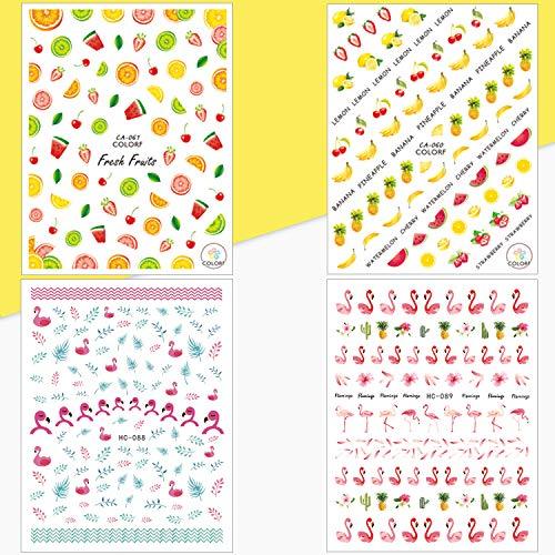 1000+ Mixed Nail Art Stickers 3D Self-Adhesive Leaves Stickers - Decotree.co Online Shop