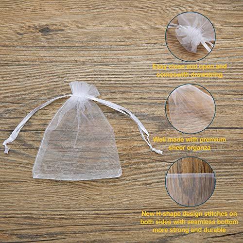 100PCS Organza Gift Bags, 4x4.72" Mixed Color Wedding Favor Bags with Drawstring - Decotree.co Online Shop
