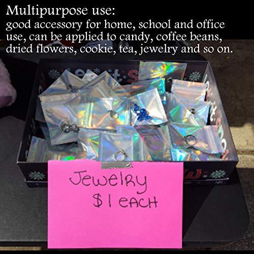 100PCS Resealable Smell Proof Bags Aluminum Foil Pouch Bag Mylar Ziplock Bag for Party Favor - Decotree.co Online Shop