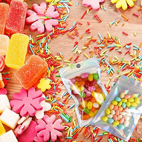 100PCS Resealable Smell Proof Bags Aluminum Foil Pouch Bag Mylar Ziplock Bag for Party Favor - Decotree.co Online Shop