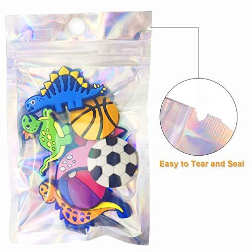 100PCS Resealable Smell Proof Bags Aluminum Foil Pouch Bag Mylar Ziplock Bag for Party Favor - Decotree.co Online Shop
