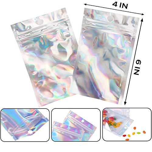 100PCS Resealable Smell Proof Bags Aluminum Foil Pouch Bag Mylar Ziplock Bag for Party Favor - Decotree.co Online Shop